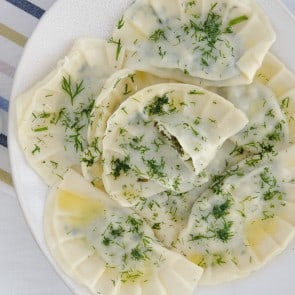 pierogi ze szpinakiem