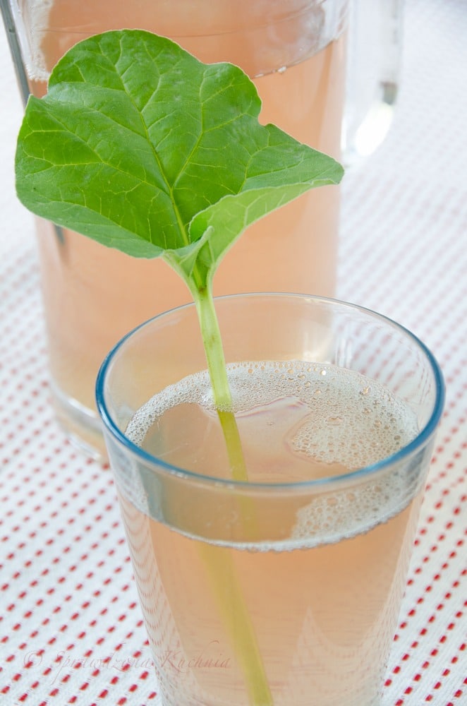 Kompot rabarbarowo - imbirowy