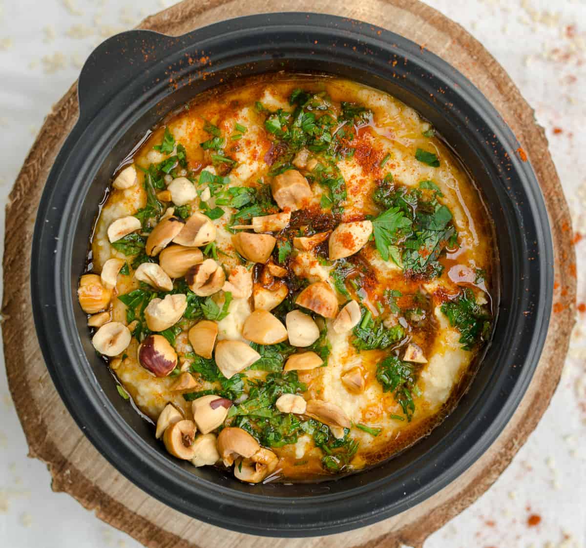 hummus z orzechami