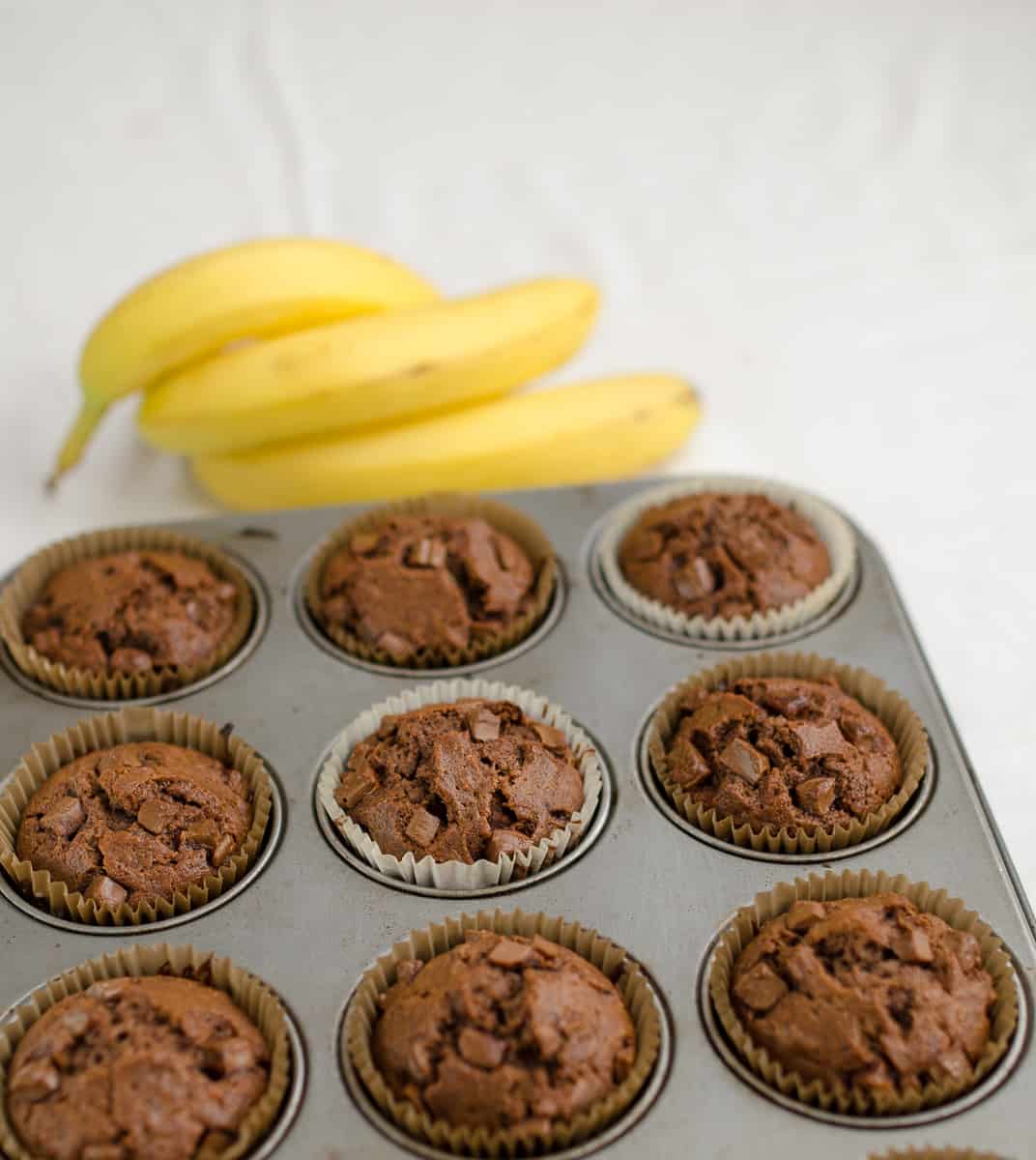 Muffiny bananowo czekoladowe
