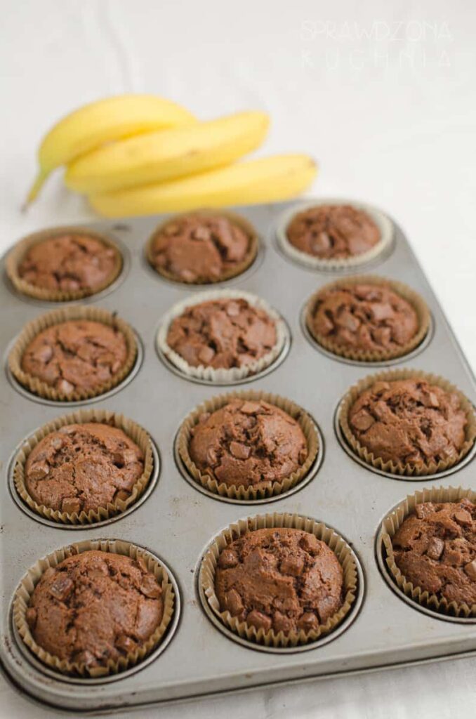 muffiny bananowo czekoladowe