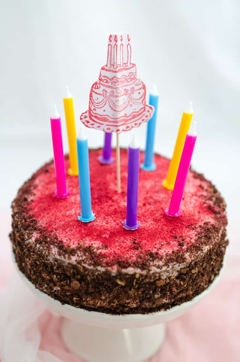tort z pianka malinowa