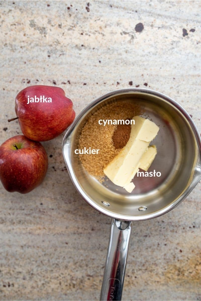 składniki na wkład jabłkowy
