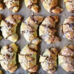 Rogaliki świętomarcińskie na blaszce widok z góry